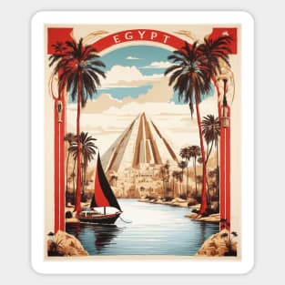 The Nile River Egypt Vintage Poster Tourism Sticker